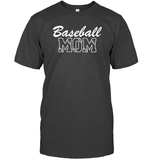 Baseball Mom Shirt Unisex Short Sleeve Classic Tee With Baseball Stripes