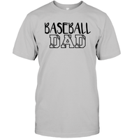 Baseball Dad Shirt Unisex Short Sleeve Classic Tee With Baseball Stripes