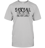 Baseball Dad Shirt Unisex Short Sleeve Classic Tee With Baseball Stripes