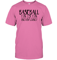 Baseball Dad Shirt Unisex Short Sleeve Classic Tee With Baseball Stripes