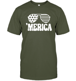 Retro Merica Sunglasses 4th Of July Shirt Unisex Short Sleeve Classic Tee