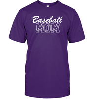 Baseball Mom Shirt Unisex Short Sleeve Classic Tee With Baseball Stripes
