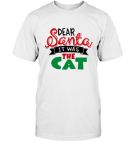 Funny Christmas Shirt Dear Santa It Was The Cat Shirt For Kids