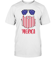 Merica Flag Beard 4th Of July Shirt Unisex Short Sleeve, Long Sleeve, Hoodies, Sweatshirt