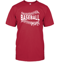 Baseball Dad Shirt Unisex Short Sleeve Classic Tee With Baseball Stripes