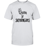 Queen of Shenanigans St Patrick's Day Shirt Unisex Short Sleeve Classic Tee