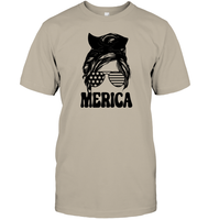 Merica Mom Bun 4th Of July Shirt Unisex Short Sleeve Classic Tee