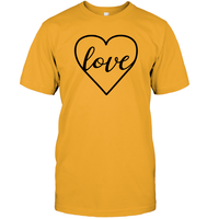 Love In Heart Valentine's Day Unisex Short Sleeve Classic Tee