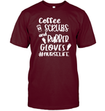 Coffee Scrubs And Rubber Gloves Nurse Shirt Unisex Short Sleeve Classic Tee