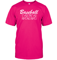 Baseball Mom Shirt Unisex Short Sleeve Classic Tee With Baseball Stripes