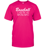 Baseball Mom Shirt Unisex Short Sleeve Classic Tee With Baseball Stripes