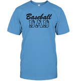 Baseball Dad Shirt Unisex Short Sleeve Classic Tee With Baseball Stripes