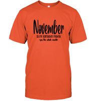 November Birthday Month Unisex Short Sleeve Classic Tee
