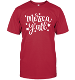 Merica Yall 4th Of July Shirt Unisex Short Sleeve Classic Tee