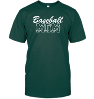 Baseball Mom Shirt Unisex Short Sleeve Classic Tee With Baseball Stripes