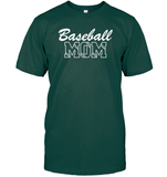 Baseball Mom Shirt Unisex Short Sleeve Classic Tee With Baseball Stripes