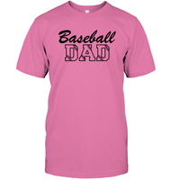 Baseball Dad Shirt Unisex Short Sleeve Classic Tee With Baseball Stripes