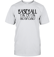 Baseball Dad Shirt Unisex Short Sleeve Classic Tee With Baseball Stripes
