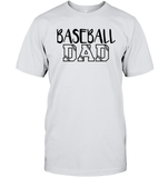 Baseball Dad Shirt Unisex Short Sleeve Classic Tee With Baseball Stripes