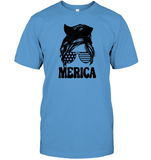 Merica Mom Bun 4th Of July Shirt Unisex Short Sleeve Classic Tee