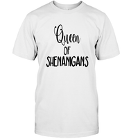 Queen of Shenanigans St Patrick's Day Shirt Unisex Short Sleeve Classic Tee