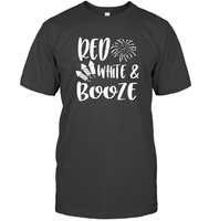 Red White And Booze 4th Of July Shirt Unisex Short Sleeve Classic Tee
