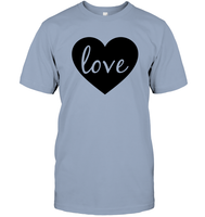 Love With Heart Valentine's Day Unisex Short Sleeve Classic Tee