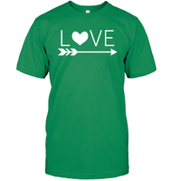 Valentine's Day Shirt For Adults Love Heart With Arrow Unisex Short Sleeve Classic Tee