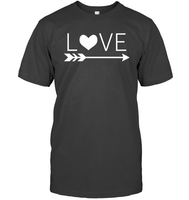 Valentine's Day Shirt For Adults Love Heart With Arrow Unisex Short Sleeve Classic Tee