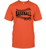 Baseball Dad Shirt Unisex Short Sleeve Classic Tee With Baseball Stripes