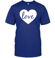 Love With Heart Valentine's Day Shirt Unisex Short Sleeve Classic Tee