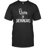 Queen of Shenanigans St Patrick's Day Shirt Unisex Short Sleeve Classic Tee