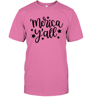 Merica Yall 4th Of July Shirt Unisex Short Sleeve Classic Tee