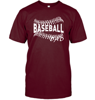 Baseball Dad Shirt Unisex Short Sleeve Classic Tee With Baseball Stripes