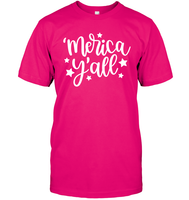 Merica Yall 4th Of July Shirt Unisex Short Sleeve Classic Tee