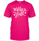 Merica Yall 4th Of July Shirt Unisex Short Sleeve Classic Tee