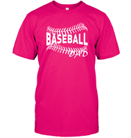 Baseball Dad Shirt Unisex Short Sleeve Classic Tee With Baseball Stripes