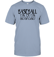 Baseball Dad Shirt Unisex Short Sleeve Classic Tee With Baseball Stripes