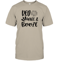 Red White And Booze 4th Of July Shirt Unisex Short Sleeve Classic Tee