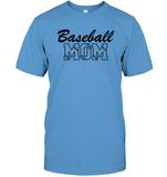 Baseball Mom Shirt Unisex Short Sleeve Classic Tee With Baseball Stripes