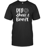 Red White And Booze 4th Of July Shirt Unisex Short Sleeve Classic Tee