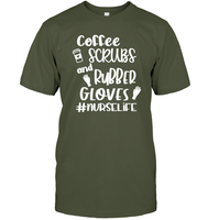 Coffee Scrubs And Rubber Gloves Nurse Shirt Unisex Short Sleeve Classic Tee