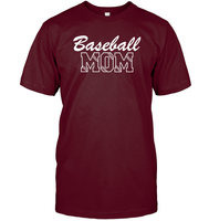 Baseball Mom Shirt Unisex Short Sleeve Classic Tee With Baseball Stripes