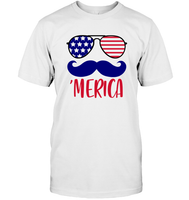 Merica Mushache 4th Of July Shirt Unisex Short Sleeve, Long Sleeve, Hoodies, Sweatshirt