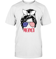 Merica Mom Bun 4th Of July Shirt Unisex Short Sleeve, Long Sleeve, Hoodies, Sweatshirt