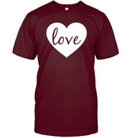 Love With Heart Valentine's Day Shirt Unisex Short Sleeve Classic Tee