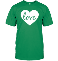Love With Heart Valentine's Day Shirt Unisex Short Sleeve Classic Tee