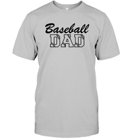 Baseball Dad Shirt Unisex Short Sleeve Classic Tee With Baseball Stripes
