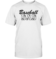 Baseball Dad Shirt Unisex Short Sleeve Classic Tee With Baseball Stripes