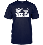 Retro Merica Sunglasses 4th Of July Shirt Unisex Short Sleeve Classic Tee